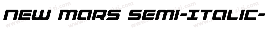 New Mars Semi-Italic字体转换
